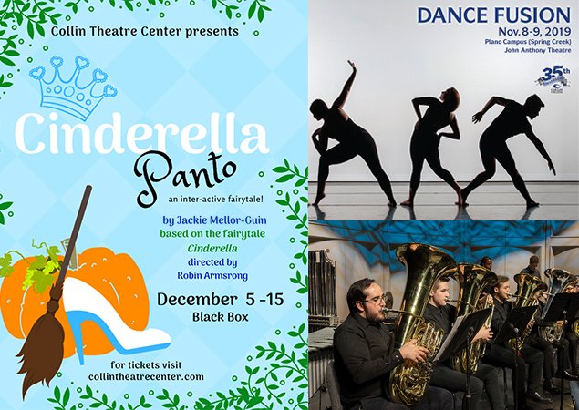 Collage of Cinderella Panto, Dance Fusion and music photos