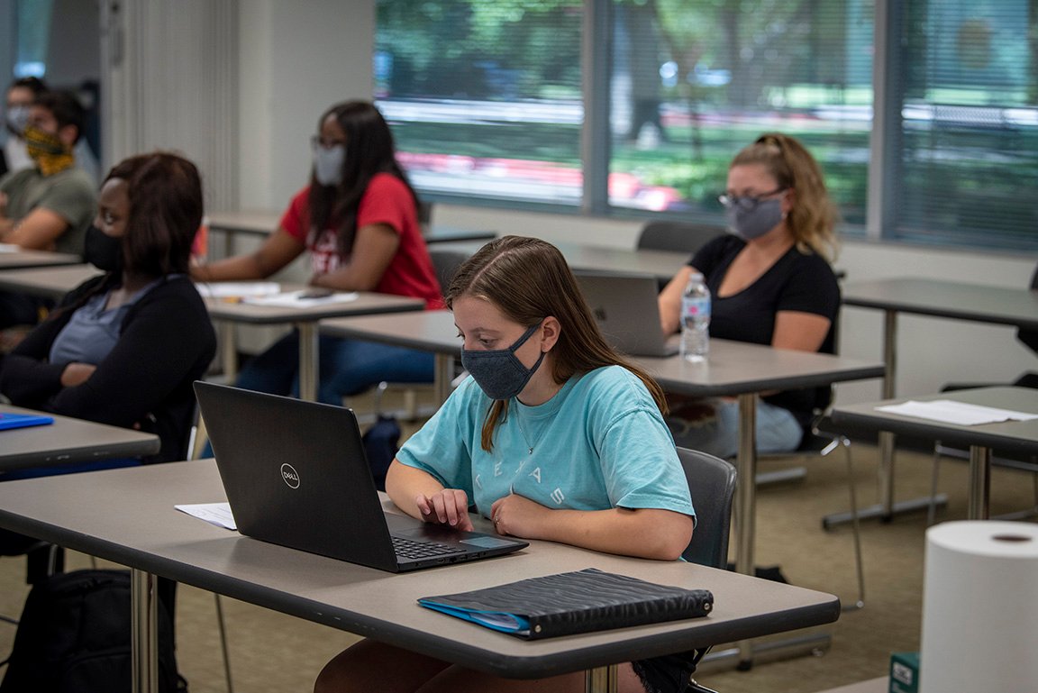 Social distanced Classes at Collin College