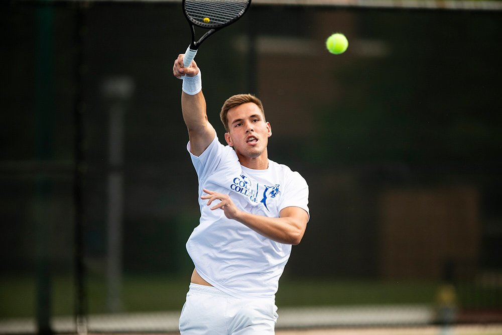 Collin College sophomore tennis player Rafal Bednarczuk