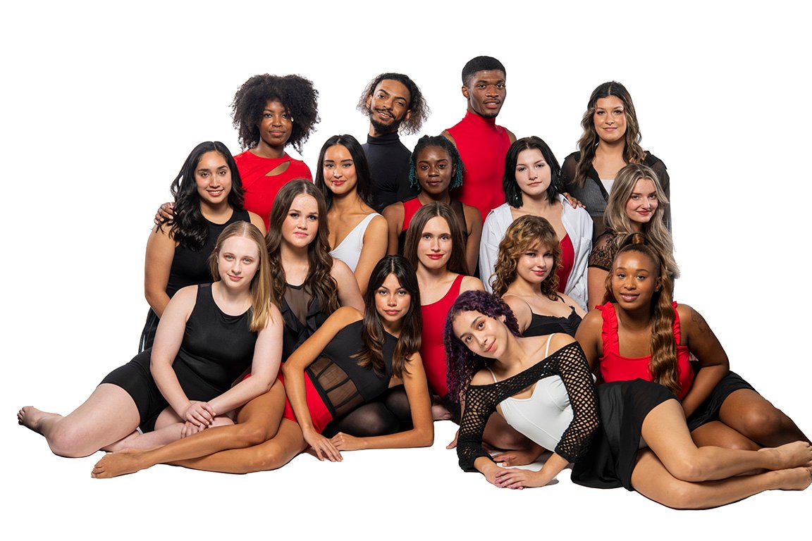 Members of the Collin Dance Ensemble pose for a group photo.